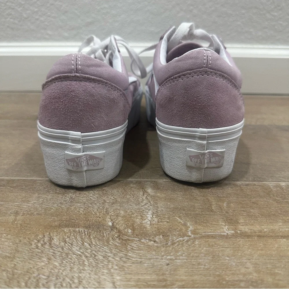 Vans Women's Light Pink Platform Sneakers - Picture 4 of 11
